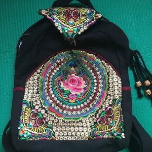 Chinese Style Backpack Traditional Embroidery